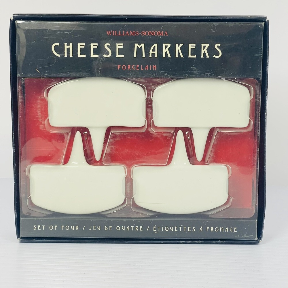 Willams Sonoma Porcelain Cheese Markers Set Of 4